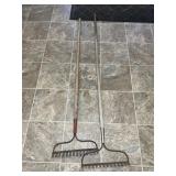 2 Garden Rakes