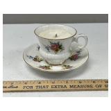 Crown Staffordshire Floral Teacup & Saucer