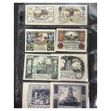 8 German Notgeld Notes