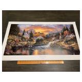 Derk Hansen "Morning Sunlight" Village Landscape P