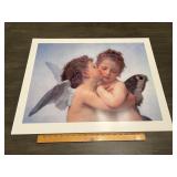 Bouguereau "The First Kiss" Cherub Art Print
