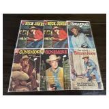 6 Dell Buck Jones / Gunsmoke / Sugarfoot Comic Boo