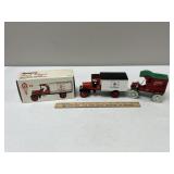 2 Advertising Diecast Truck Coin Banks