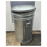 2 Galvanized Metal Trash Cans