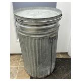 2 Galvanized Metal Trash Cans