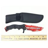 Patriotic Tactical Knife with Sheath