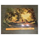 Biblical Road to Emmaus Forest Landscape Print