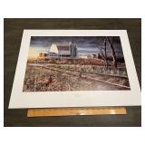Jim Hansel "At The Crossing" Pheasant Farm Print