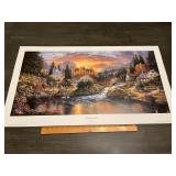 Derk Hansen "Morning Sunlight" Village Landscape P