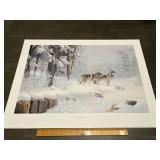 Leo Stans "Morning Solitude" Wolf Wildlife Print