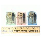 3 Different Colored Butane Lighters