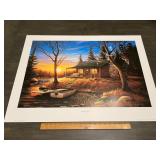 Leo Stans "Evening Retreat" Cabin Lake Wildlife Pr