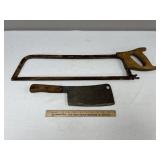 Vintage Hand Saw & Cleaver