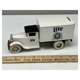 Miller Lite Diecast Delivery Truck Coin Bank