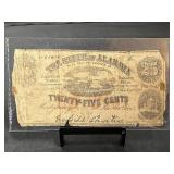 1863 State of Alabama 25 Cent Note