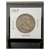 1954 Franklin Silver Half Dollar
