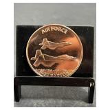 Air Force 1 Oz Copper Round