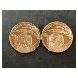 2 Trump Space Force 1 Oz Copper Rounds