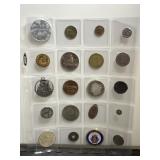 20 Foreign Coins & Tokens