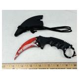 Patriotic Fixed-Blade Knife with Sheath