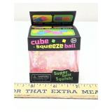 Pink Glitter Squishy Cube Fidget Toy