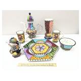 Prospero Colorful Hand-Painted Ceramic Tea / Servi