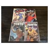 4 Dell Lone Ranger / Tonto Comic Books