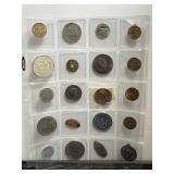 20 Foreign Coins & Tokens