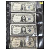 4 1935 $1 Silver Certificate Notes