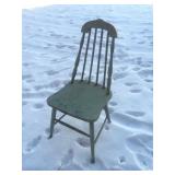 Vintage Lime Wooden Chair