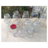 Lot of Vintage Mason Jars