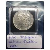 1886 UNC Morgan Sliver Dollars, buyer to determine