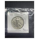 1943 UNC Walking Liberty Half Dollars, buyer to de