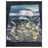 (100) Pre-1964 Jefferson Nickels, buyer to determi