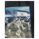 (145) Pre-1964 Jefferson Nickels, buyer to determi