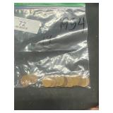 (14) 1954 Wheat Pennies - PDS, buyer to determine