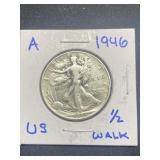1946 Silver Walking Liberty, buyer to determine gr