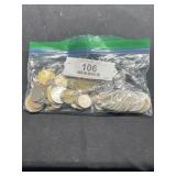 Bag of Unsearched Foreign Coins (57), buyer to det