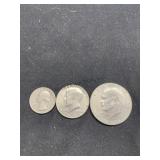 1976 Dollar, Half Dollar, Quarter, buyer to determ