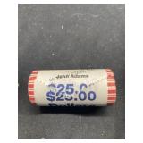 $25 Roll of John Adams Dollars, buyer to determine