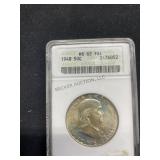 1948 Franklin Half Dollar, MS 62, buyer to determi