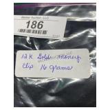 16 Grams 12 K Gold Money Clip, buyer to determine