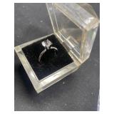 18K Gold Ring w/ Dimond, 2.15 Grams, buyer to dete