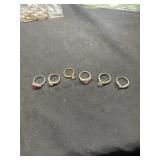(6) Rings, 25 Grams 925,  buyer to determine authe