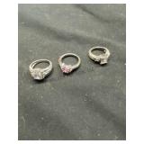 (3) 925 Rings, buyer to determine authenticity, co