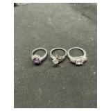 (3) Rings, buyer to determine authenticity, condit