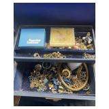 Jewelry Box w/ Vintage Jewelry, buyer to determine