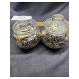 (2) Glass Jars of Jewelry, buyer to determine auth