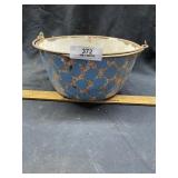 Rare Pattern Stew Pot & (4) Glass Handles