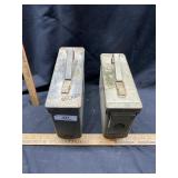 (2) Metal Ammo Boxes